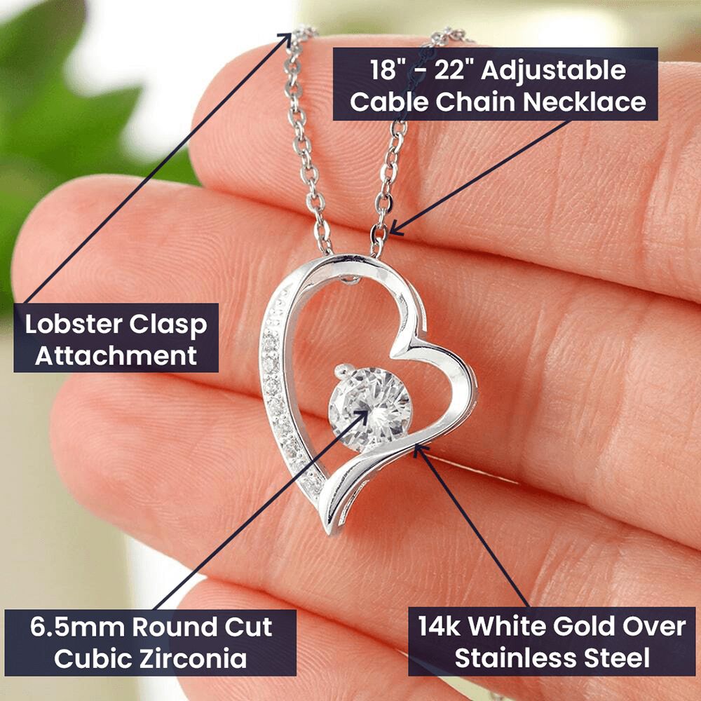 To My Wife Gift, "My Last Everything", Heart Necklace